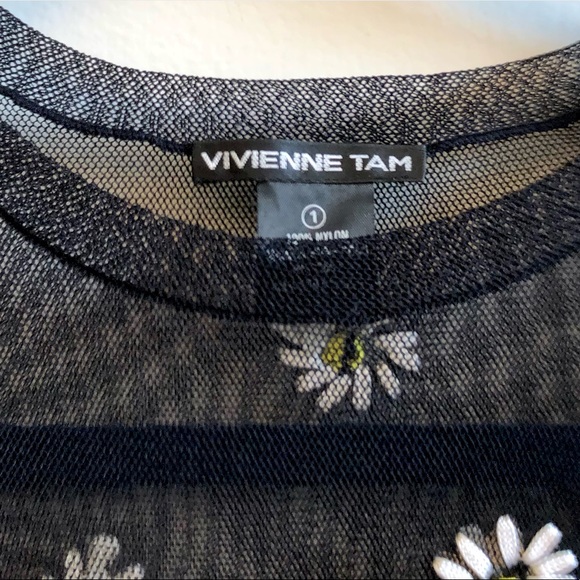 ⭐️SOLD⭐️Vivienne Tam Vintage Mesh Floral Maxi Dress - Picture 4 of 12